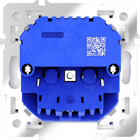 VLS010301 Проходной выключатель (переключатель) встраиваемый одноклавишный на 10 ампер (2200 Ватт) белого глянцевого цвета VOLTUM S70 (белый глянцевый)
