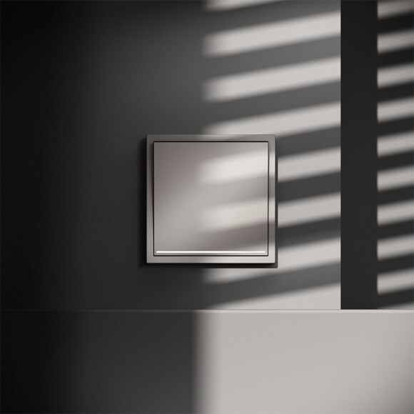 VLS010403 Проходной выключатель (переключатель) встраиваемый одноклавишный с подсветкой 10 ампер (2200 Ватт) кашемирового цвета VOLTUM S70 (кашемир)