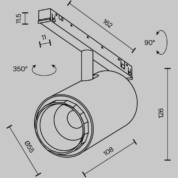 Трековый светильник Technical TR244-4-12WTW-DSZ-B Трековый светильник Technical TR244-4-12WTW-DSZ-B