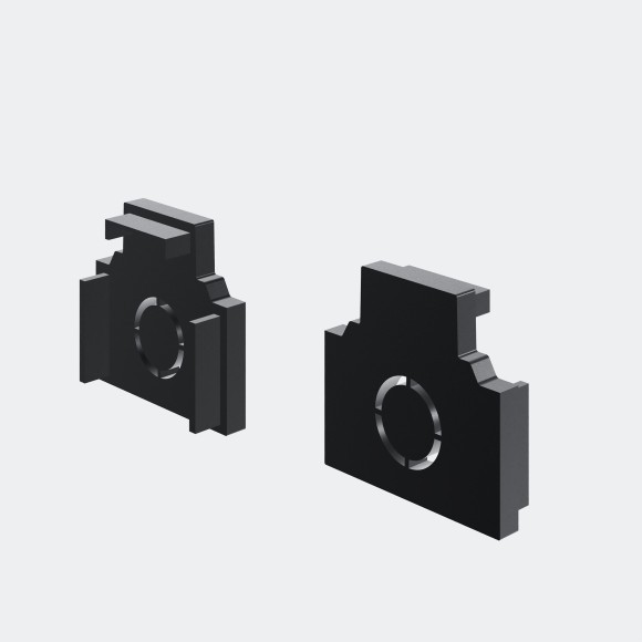 Комплект из 2 боковых заглушек для низкопрофильного шинопровода в ГКЛ 12.5мм TRAM034EC-42B Комплект из 2 боковых заглушек для низкопрофильного шинопровода в ГКЛ 12.5мм TRAM034EC-42B