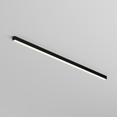 Maytoni LL311013 Готовый линейный накладной черный светильник с белым матовым рассеивателем, длина 150см, 1500x35x35мм, LED 30Вт 1650Лм 3000К CRI90 120° IP33 220В (комплект: лента, блок питания, крепления, профиль)