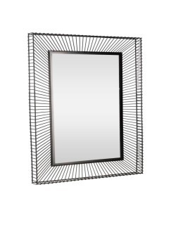 425034 MASINLOC Декоративное настенное зеркало сталь зеркальное стекло черный L600 B50 H900