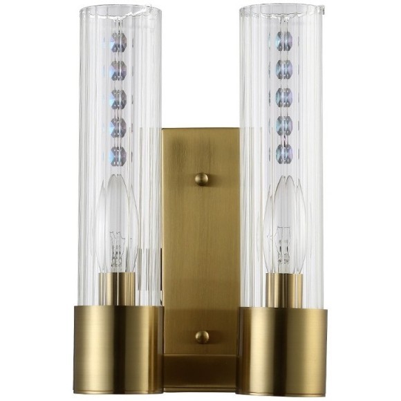 Бра Crystal Lux OTONO AP2 BRASS/TRANSPARENTE