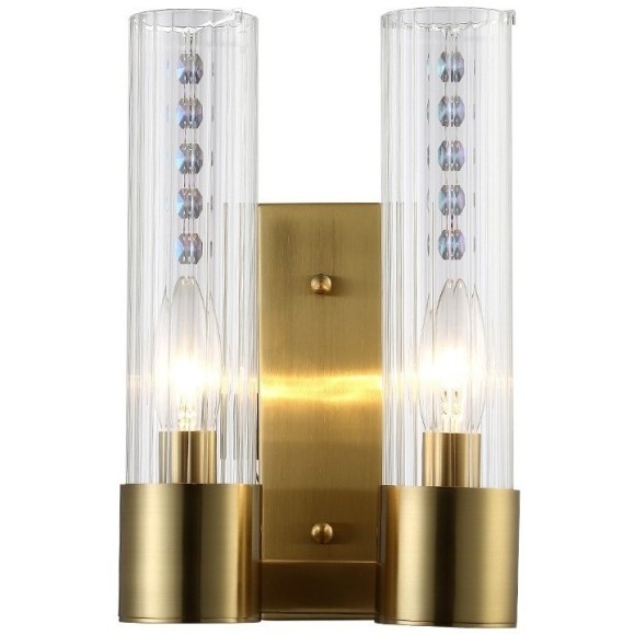 Бра Crystal Lux OTONO AP2 BRASS/TRANSPARENTE