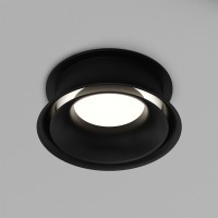 DK2403-BK Встраиваемый светильник влагозащ., IP 44, 10 Вт, GU10, черный, алюминий