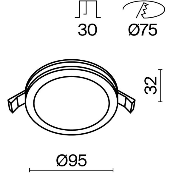 Встраиваемый светильник Maytoni DL2001-L12W Phanton светодиодный LED 12W