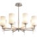 Люстра потолочная с белыми стеклянными плафонами, лампы Е27 8шт Freya Chic FR2031PL-08N