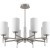 Люстра потолочная с белыми стеклянными плафонами, лампы Е27 8шт Freya Chic FR2031PL-08N