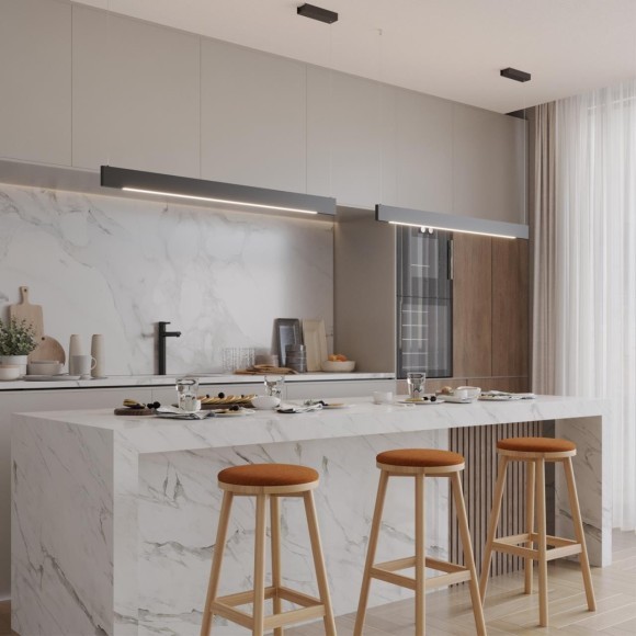  Светильник подвесной диммир. со сменой цв.темп. (пульт ДУ/прилож. Smart Life) IP20 LED 3000-6000К ITER 359548