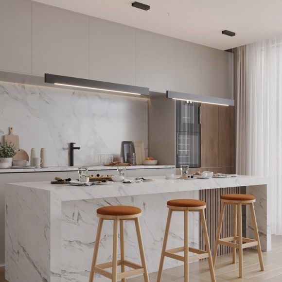  Светильник подвесной диммир. со сменой цв.темп. (пульт ДУ/прилож. Smart Life) IP20 LED 3000-6000К ITER 359548