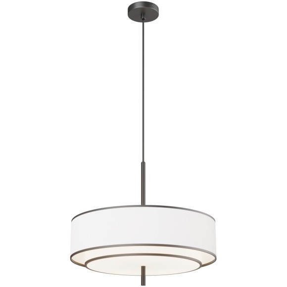 Люстра подвесная с черным основанием и белым тканевым плафоном, 5 ламп Е27, Maytoni Bergamo MOD613PL-05W