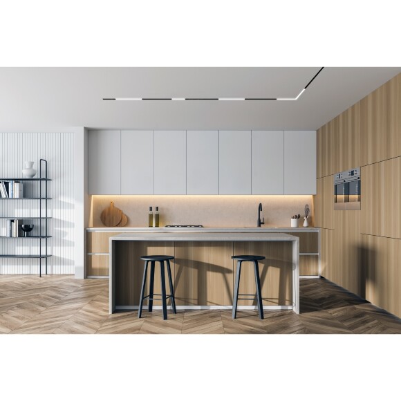 DK8004-CONN-BK Трековый черный светодиодный светильник-коннектор Denkirs SMART GRILL 18Вт, 1520Лм, CRI90, 3000K-6000K, 24°