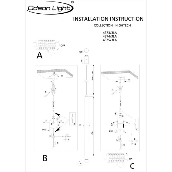 4374/3LA Подвесной светильник Odeon Light HIGHTECH IP20 LED 3W Ra90 400Лм 3000K 220-240V FIANO 4374/3LA Подвесной светильник Odeon Light HIGHTECH IP20 LED 3W Ra90 400Лм 3000K 220-240V FIANO