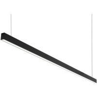 DK9254-BK Линейный черный светодиодный влагозащищенный светильник 250см, накладной/подвесной, тросы 2м в компл. 62Вт 5200Лм 4000К 120° CRI90 RAL9005 IP44 DENKIRS HALS