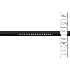 Магнитный трековый светильник Arte Lamp LINEA A4645PL-1BK