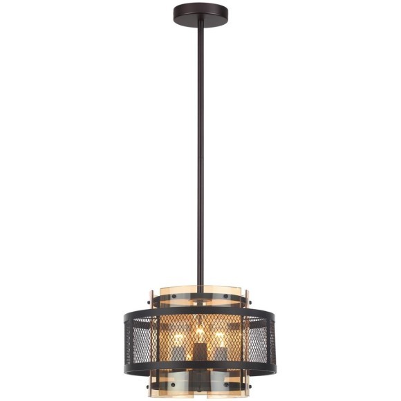 8007/3 MODERNI LN24 черный/черный, золотой металл/металл, стекло Подвесной светильник Е14 3*40W 220V Zarina