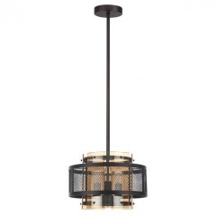 8007/3 MODERNI LN24 черный/черный, золотой металл/металл, стекло Подвесной светильник Е14 3*40W 220V Zarina