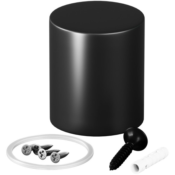 Торцевая металлическая заглушка Nemo D25 черный 20317