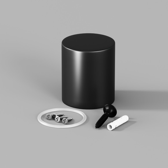 Торцевая металлическая заглушка Nemo D25 черный 20317