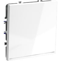 VLS010401 Проходной выключатель (переключатель) встраиваемый одноклавишный с подсветкой 10 ампер (2200 Ватт) белого глянцевого цвета VOLTUM S70 (белый глянцевый)