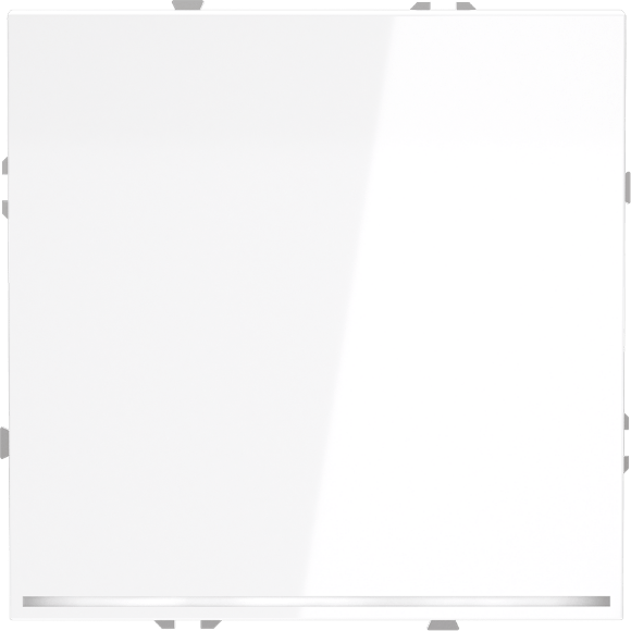 VLS010401 Проходной выключатель (переключатель) встраиваемый одноклавишный с подсветкой 10 ампер (2200 Ватт) белого глянцевого цвета VOLTUM S70 (белый глянцевый)