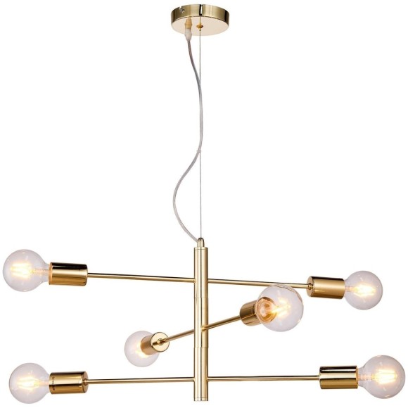 Люстра паук Lussole GRLSP-8155 HURON IP21 под лампы 6xE27 60W Люстра паук Lussole GRLSP-8155 HURON IP21 под лампы 6xE27 60W