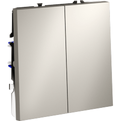 VLS020303 Проходной выключатель (переключатель) двухклавишный встраиваемый кашемирового цвета 10А (2200 Ватт) VOLTUM S70 (кашемир) VLS020303 Проходной выключатель (переключатель) двухклавишный встраиваемый кашемирового цвета 10А (2200 Ватт) VOLTUM S70 (кашемир)