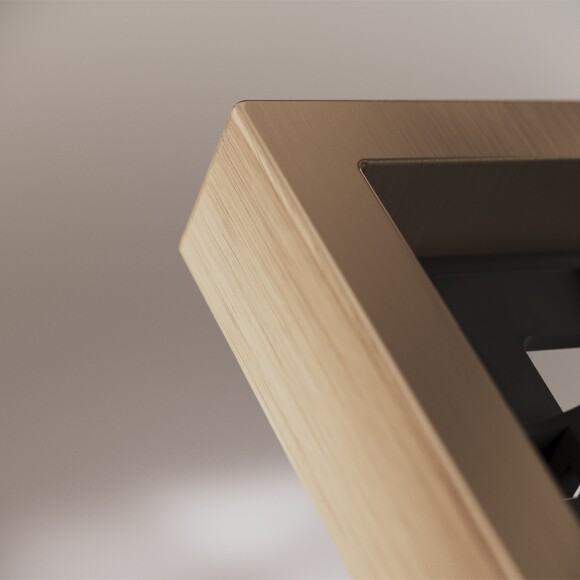 VLSM120109 Металлическая рамка для розеток и выключателей латунного цвета VOLTUM серии S70 Metal на 1 пост (латунь)