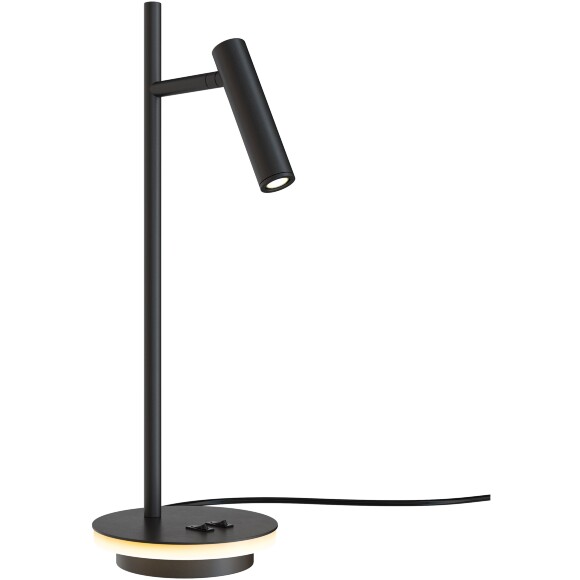 Настольный светильник Maytoni Estudo Z010TL-L8B3K LED 9Вт 3000K 589Лм 36° CRI80, черный матовый металл, поворотный плафон-цилиндр, декоративная подсветка основания, высота 455 мм Настольный светильник Maytoni Estudo Z010TL-L8B3K LED 9Вт 3000K 589Лм 36° CRI80, черный матовый металл, поворотный плафон-цилиндр, декоративная подсветка основания, высота 455 мм
