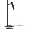 Настольный светильник Maytoni Estudo Z010TL-L8B3K LED 9Вт 3000K 589Лм 36° CRI80, черный матовый металл, поворотный плафон-цилиндр, декоративная подсветка основания, высота 455 мм