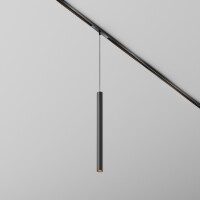 Maytoni Exility X TR245-7W3K-B Трековый светодиодный черный магнитный подвесной светильник цилиндр диаметром 3 см, с DIP переключателем группы включения на корпусе, LED 7Вт 3000K 640Лм CRI90 36° IP20 48В