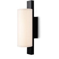 Freya Even FR5625WL-L10B Настенный светодиодный современный светильник бра, плафон белый текстиль, основание черный металл, 300x120x80мм, CCT перекл. цвет. температуры на драйвере, LED 10Вт 2700;3000;4000К 450Лм CRI80 180° IP20 220В