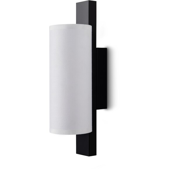 Freya Even FR5625WL-L10B Настенный светодиодный современный светильник бра, плафон белый текстиль, основание черный металл, 300x120x80мм, CCT перекл. цвет. температуры на драйвере, LED 10Вт 2700;3000;4000К 450Лм CRI80 180° IP20 220В