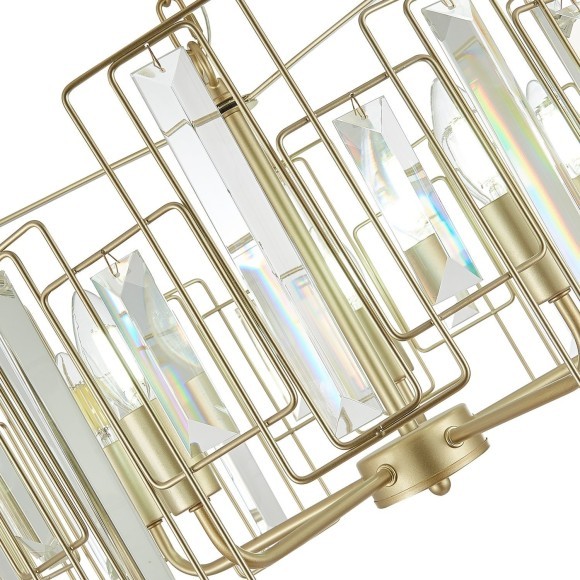 SLE103403-05 Светильник подвесной Шампань/Прозрачный E14 5*40W GIANO SLE103403-05 Светильник подвесной Шампань/Прозрачный E14 5*40W GIANO