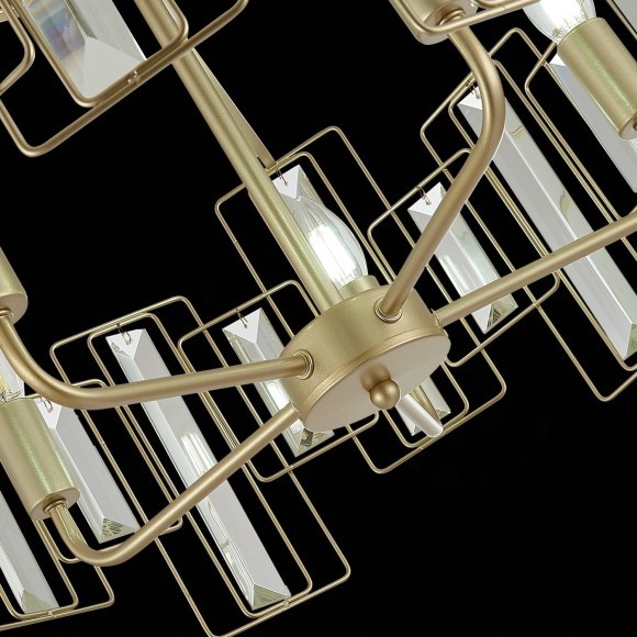 SLE103403-05 Светильник подвесной Шампань/Прозрачный E14 5*40W GIANO SLE103403-05 Светильник подвесной Шампань/Прозрачный E14 5*40W GIANO