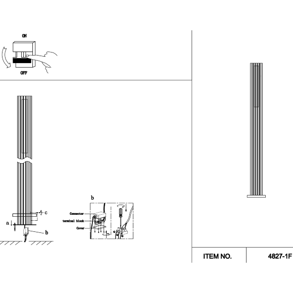 4827-1F Favourite Asador Уличный столб LEDx12W, 300LM, 3000K, IP65