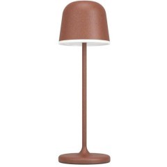 900459 Аккум. настол. лампа сенсорн.  MANNERA, 2,2W(LED), ?110, H340, IP54, алюм.,сталь, рыжий/пластик,белый