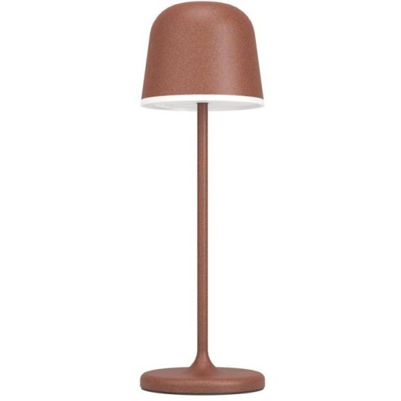 900459 Аккум. настол. лампа сенсорн.  MANNERA, 2,2W(LED), ?110, H340, IP54, алюм.,сталь, рыжий/пластик,белый