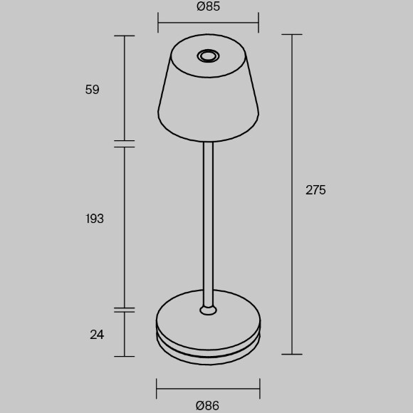 Аккумуляторный светильник Maytoni MOD494RL-L1BK