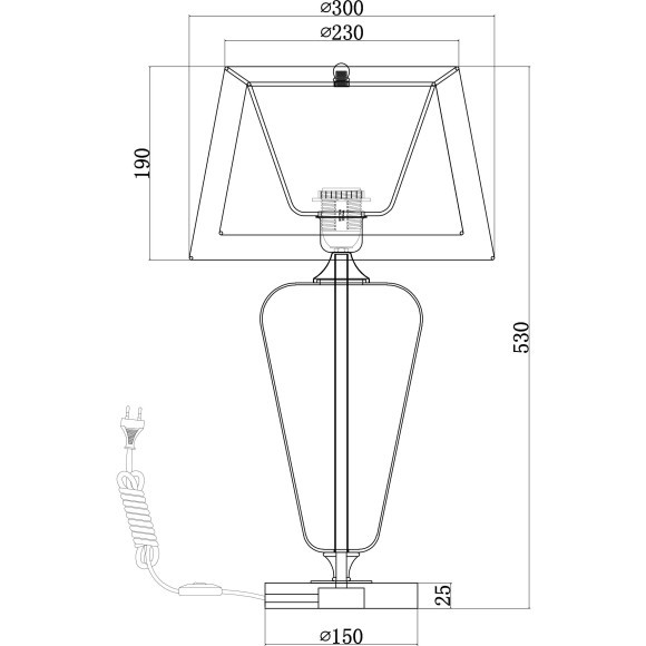 Интерьерная настольная лампа Maytoni Verre Z005TL-01BS