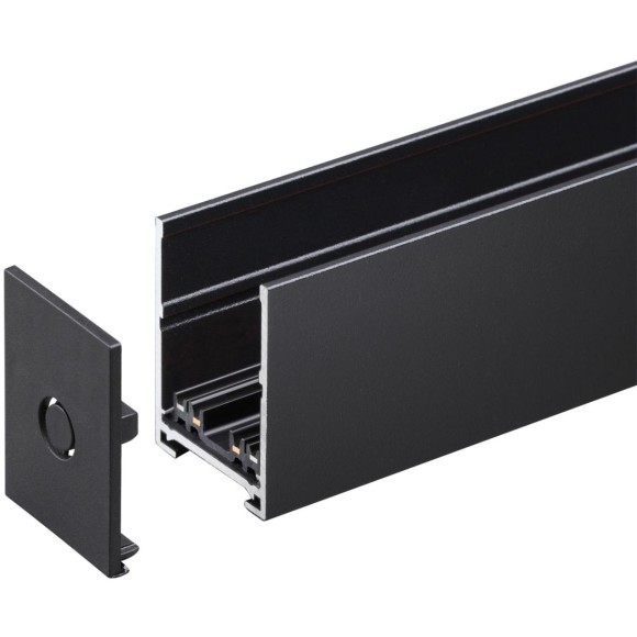 135299 Черный 1м шинопровод накладной/подвесной (в комплекте торцевые заглушки 2шт, крышка и соединит. планка) Novotech VECTOR 135299 Черный 1м шинопровод накладной/подвесной (в комплекте торцевые заглушки 2шт, крышка и соединит. планка) Novotech VECTOR