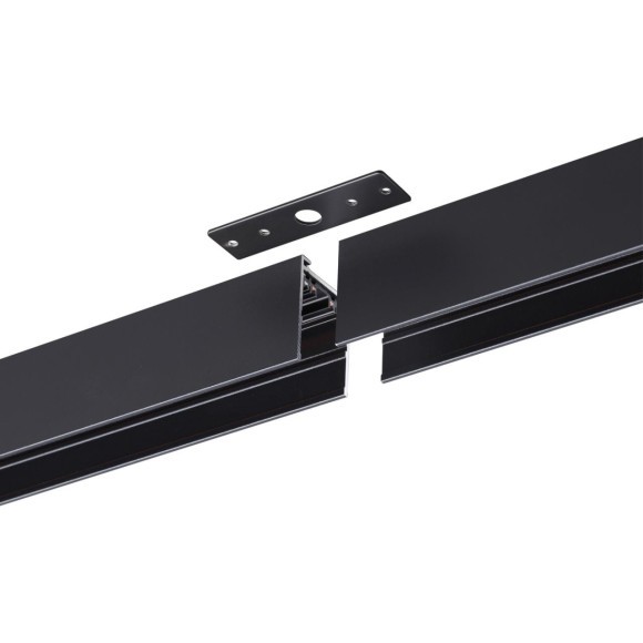 135299 Черный 1м шинопровод накладной/подвесной (в комплекте торцевые заглушки 2шт, крышка и соединит. планка) Novotech VECTOR 135299 Черный 1м шинопровод накладной/подвесной (в комплекте торцевые заглушки 2шт, крышка и соединит. планка) Novotech VECTOR