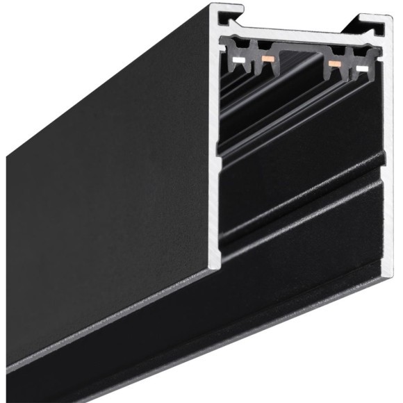 135299 Черный 1м шинопровод накладной/подвесной (в комплекте торцевые заглушки 2шт, крышка и соединит. планка) Novotech VECTOR 135299 Черный 1м шинопровод накладной/подвесной (в комплекте торцевые заглушки 2шт, крышка и соединит. планка) Novotech VECTOR