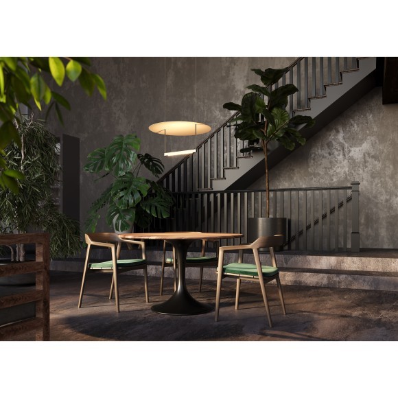 Люстра подвесная светодиодная диммируемая, для рассеянного света 30Вт RA80 1400Лм 3000К Maytoni Ambience MOD280PL-L30B3K1