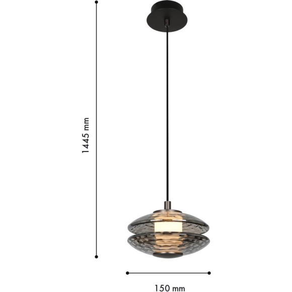 4642-1P, подвес, D150xH245/1445, LEDx6W, 630LM, 4000K, included