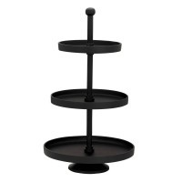 427645 BABIRIK Блюдо-этажерка декоративное H510, алюминий, черный