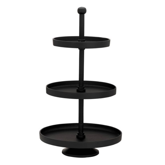 427645 BABIRIK Блюдо-этажерка декоративное H510, алюминий, черный 427645 BABIRIK Блюдо-этажерка декоративное H510, алюминий, черный