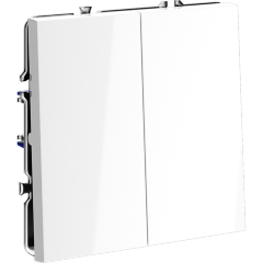 VLS020301 Проходной выключатель (переключатель) двухклавишный встраиваемый белого глянцевого цвета 10А (2200 Ватт) VOLTUM S70 (белый глянцевый) VLS020301 Проходной выключатель (переключатель) двухклавишный встраиваемый белого глянцевого цвета 10А (2200 Ватт) VOLTUM S70 (белый глянцевый)