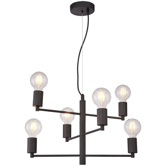 Люстра паук Lussole GRLSP-8156 HURON IP21 под лампы 6xE27 60W