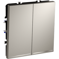 VLS020403 Проходной выключатель (переключатель) двухклавишный с подсветкой встраиваемый серого цвета 10А (2200 Ватт) VOLTUM S70 (серый) VLS020403 Проходной выключатель (переключатель) двухклавишный с подсветкой встраиваемый серого цвета 10А (2200 Ватт) VOLTUM S70 (серый)